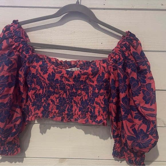 Lu Bella Vibrant Pink and Blue Crop Top with Chic Design - Picture 12 of 13